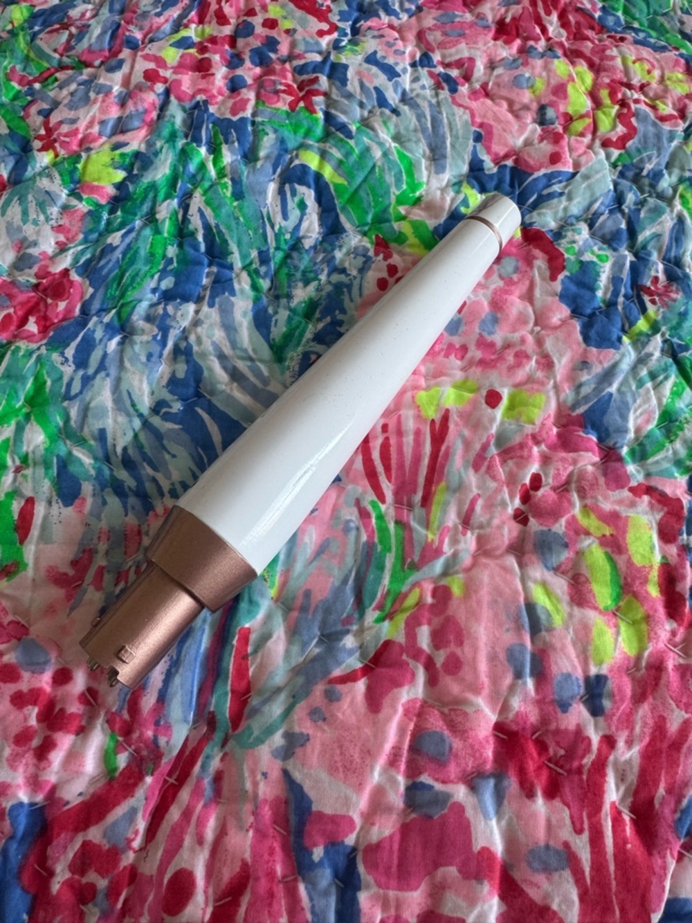 T3 White and Rose Gold Curling Wand Attachment